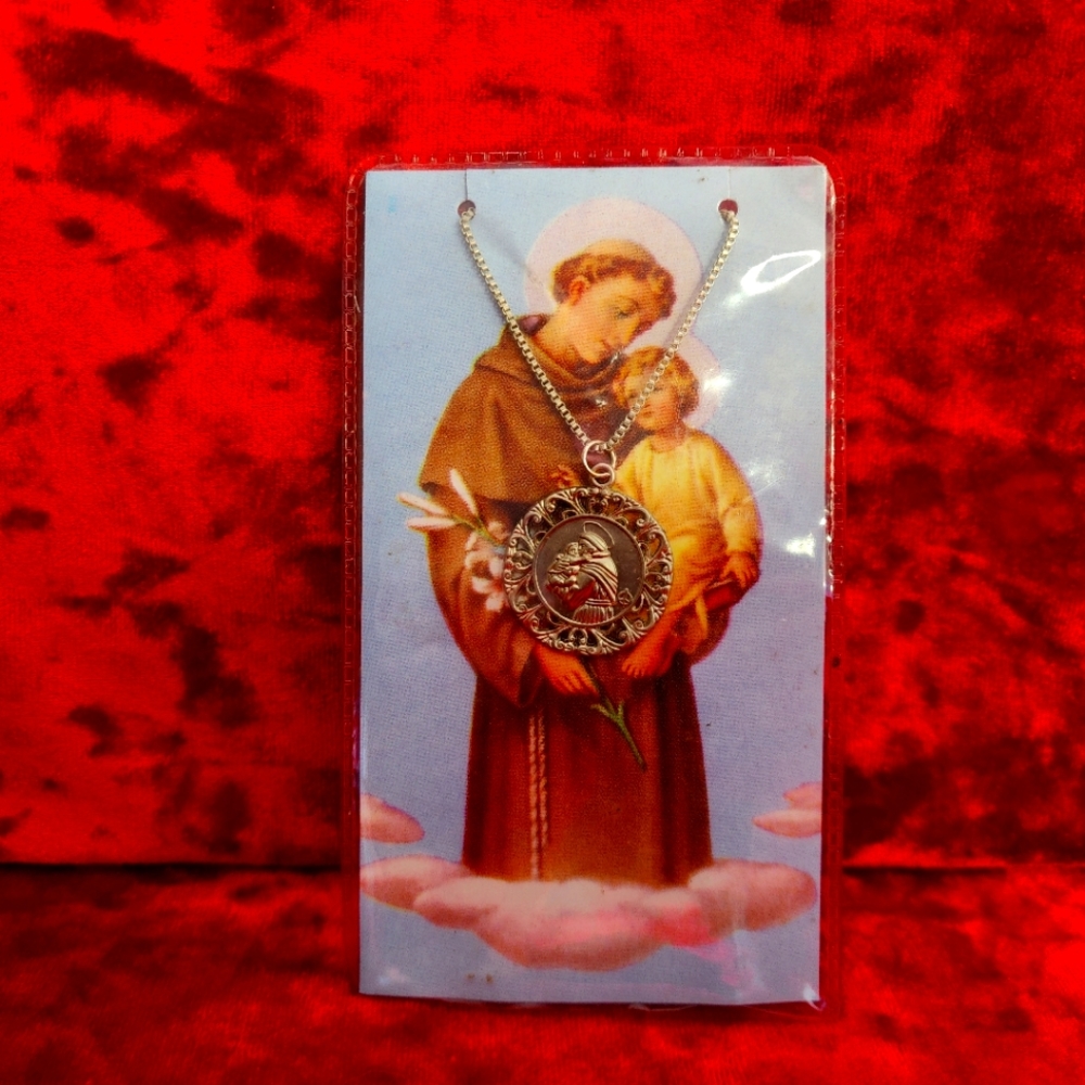 Vintage Saint Anthony, Saint of Miracles Necklace